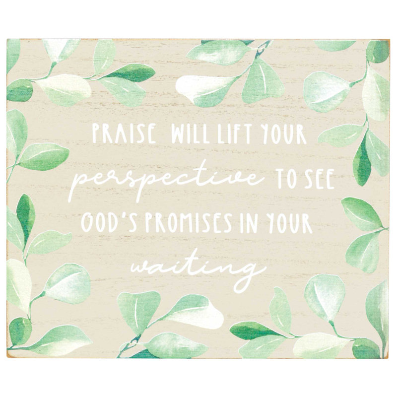 Plaque décorative «Praise Will Lift»