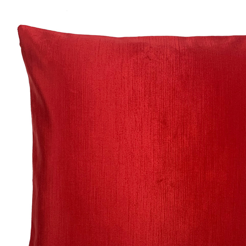  Housse de coussin carré et insert, Rouge, 20 po x 20 po