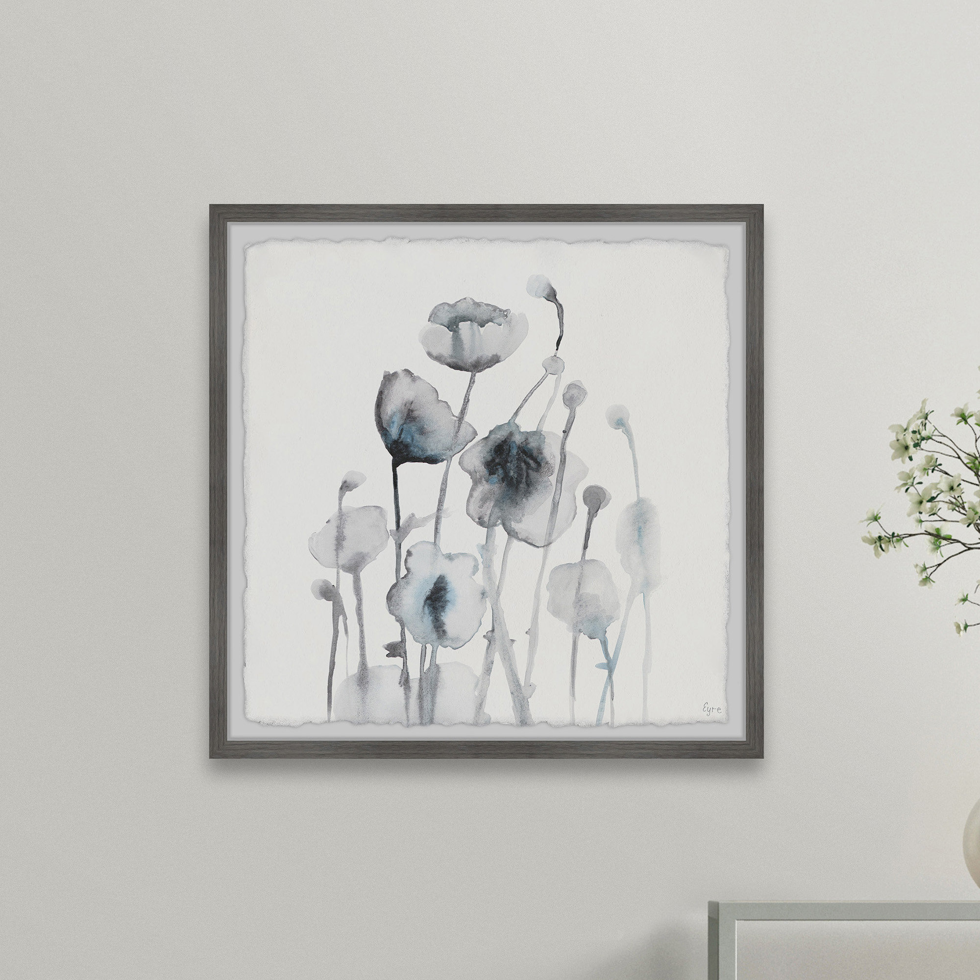 Winston Porter 'White Blooms II' - Picture Frame Print on Paper | Wayfair