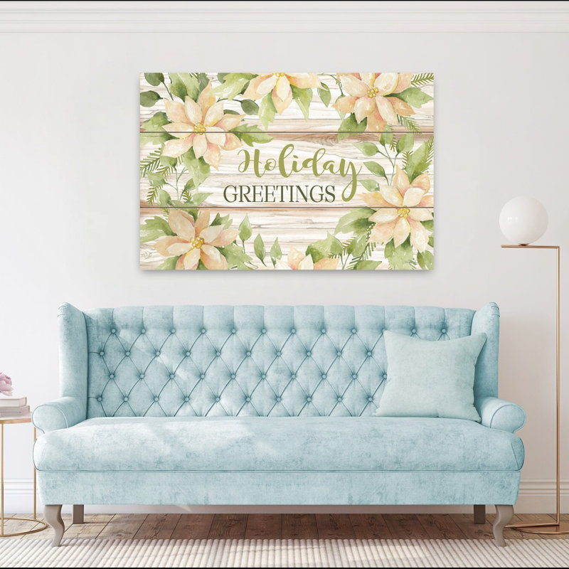 Holiday Greetings 1 Piece Wrapped Canvas Wall Art, 101.6cm H x 152.4cm W