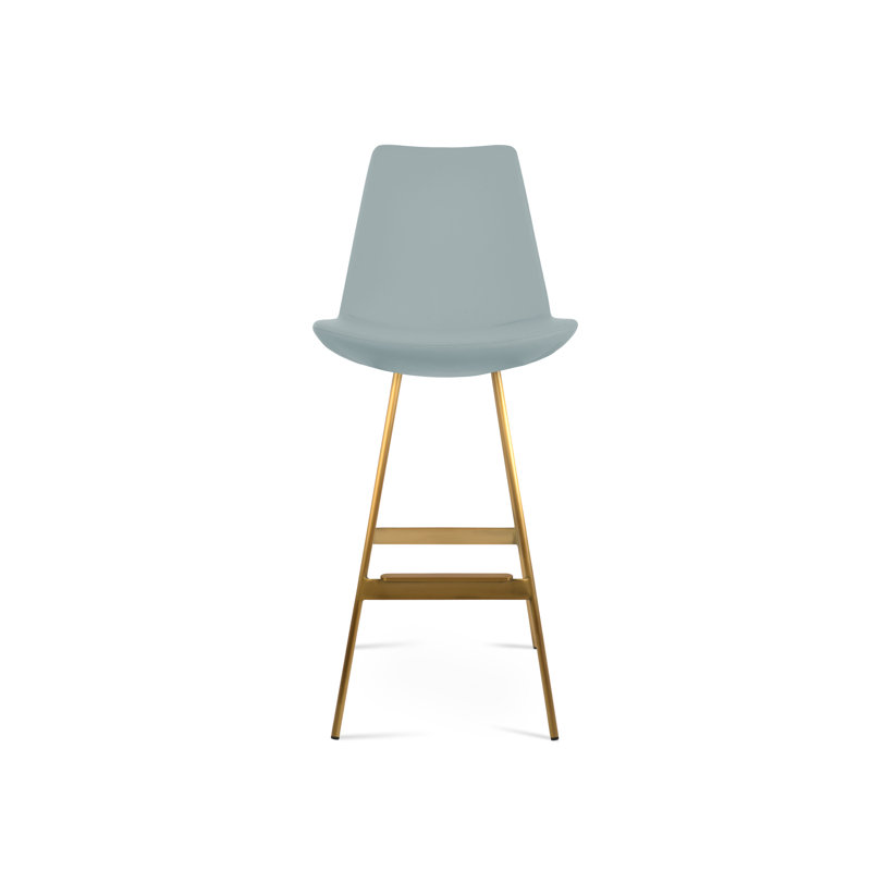 Eiffel Balat Stool, Sky Blue, Brass