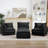 Modular Sectional Sofa, 102 Inch L Shaped Couch Set For Living Room, 3-Seater Comfy Cloud Couches With Movable Ottoman, DIY Combination, Chenille, Black-2123389170