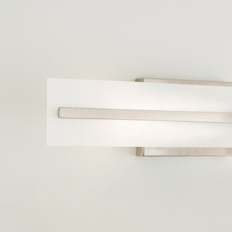 Dimmable Vanity Light, Brushed Nickel, 2, 7"H x 24"W x 4.88"D