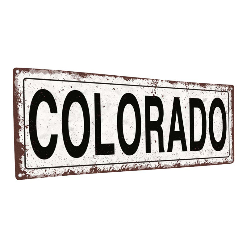 "Panneau de métal vieilli, Colorado"