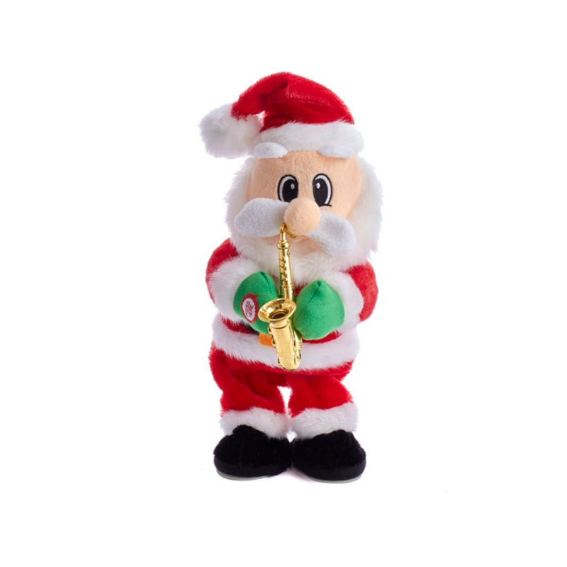 Décoration de père Noël en peluche dansant Kurt Adler, 14 po