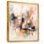 Toile avec cadre flottant or