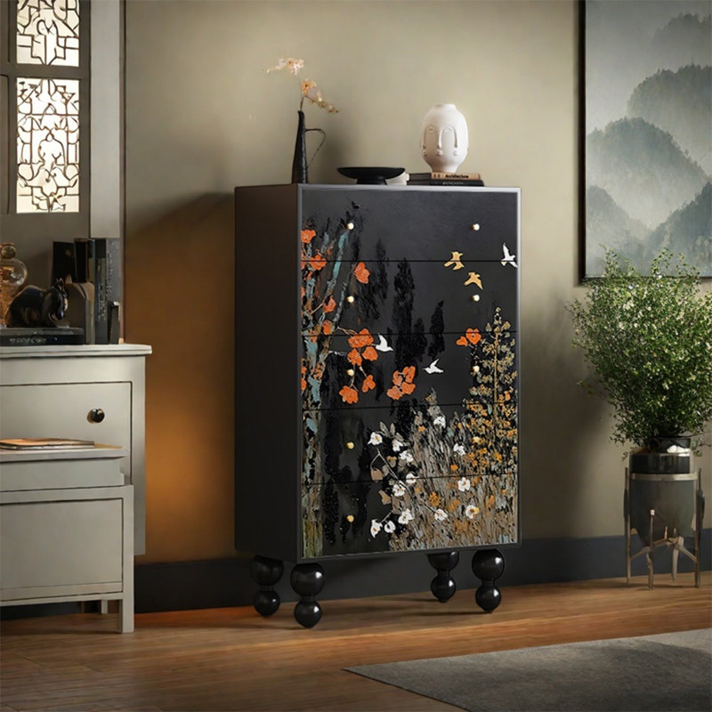 Armoire de rangement élégante en noyer