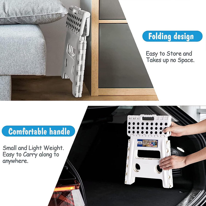 Alayla White Foldable Step Stool