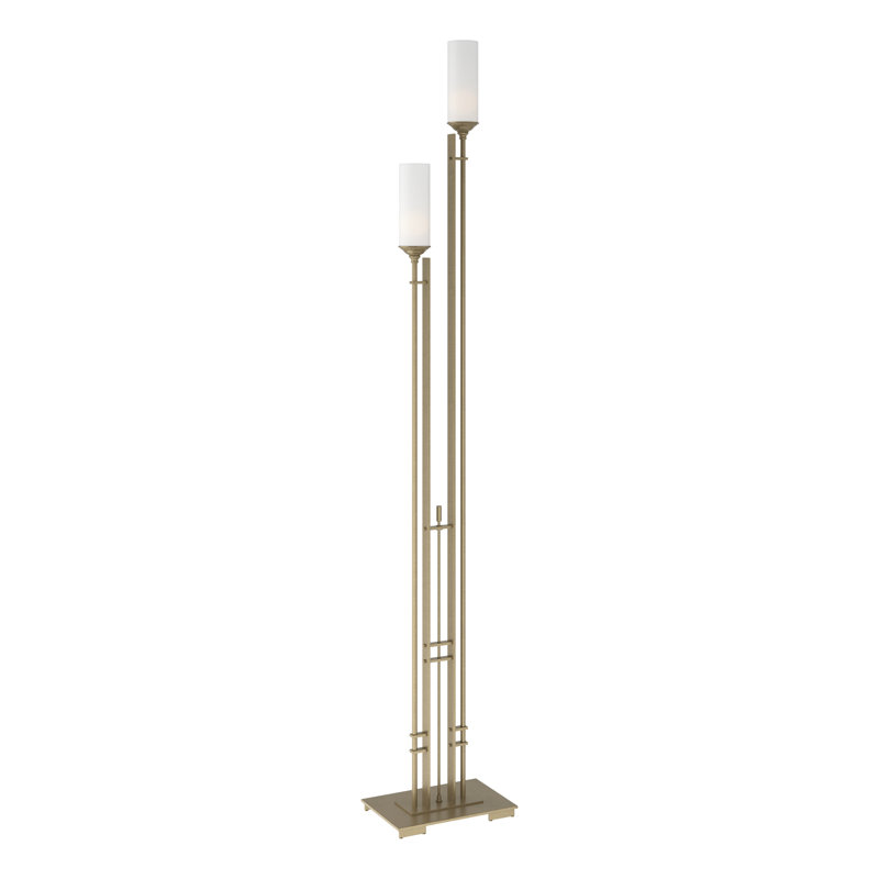 Metra 75" Floor Lamp, Opal, Soft Gold