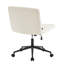 Chaise de bureau blanche roulante à 360 ° avec roulettes, hauteur réglable, soutien lombaire et coussin en mousse épais et confortable pour le tissu pivotant de la maison-1763472705-1771405621