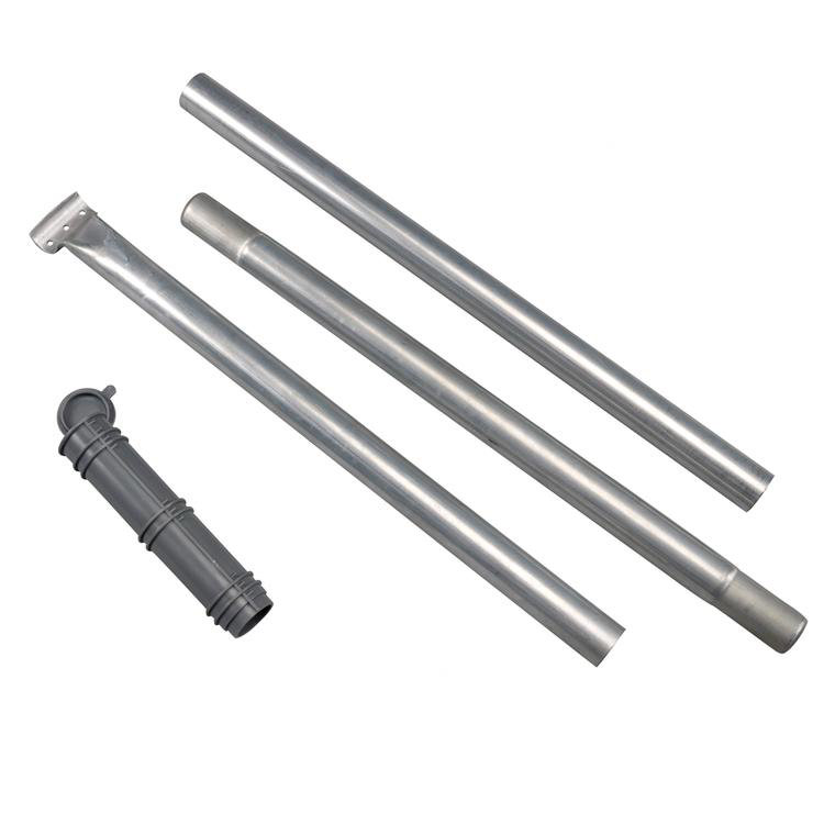 84'' Silver Steel 3-Piece Clothesline Post