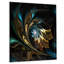Fleur noire dorée moderne - art mural fleur fractale, impression avec fleur noire-33309510-18266811-116164185