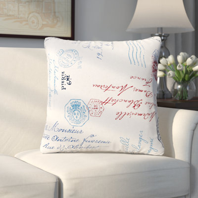 Postscript Square Pillow Cover & Insert