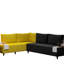 Canapé modulaire Inferno, noir-jaune