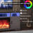 Modern Media TV cabinet with Electric Fireplace, Adjustable LED Lights & Storage Cabinet for TVs up to 65 Inches - App & Remote Controlled Entertainment Center for Living Room-664974520