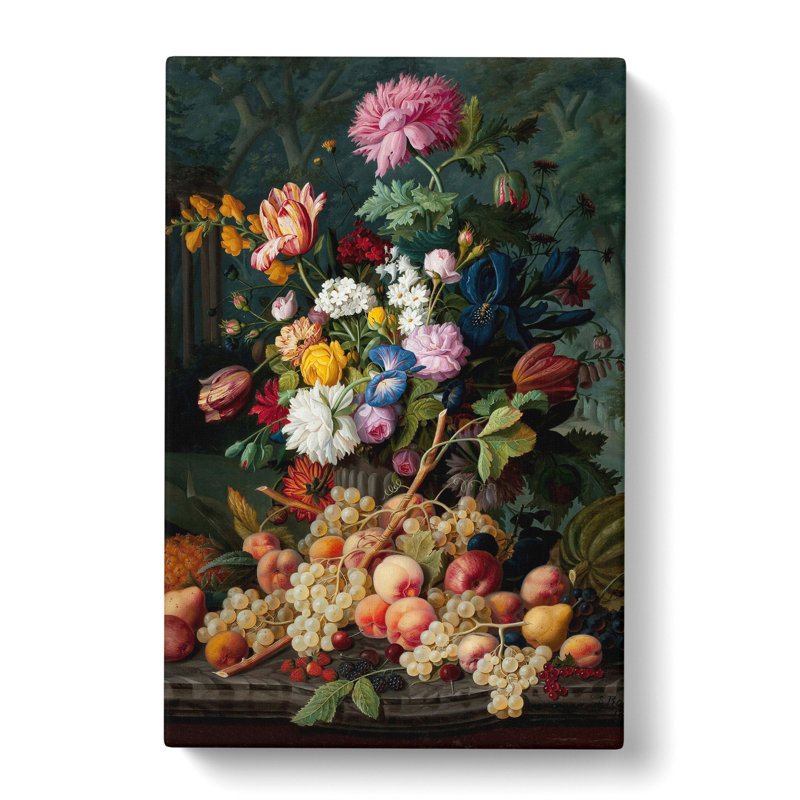 Still Life with Flowers and Fruit Vol.15 by Severin Roesen - Wrapped Canvas, 50cm H x 35cm W x 3cm D