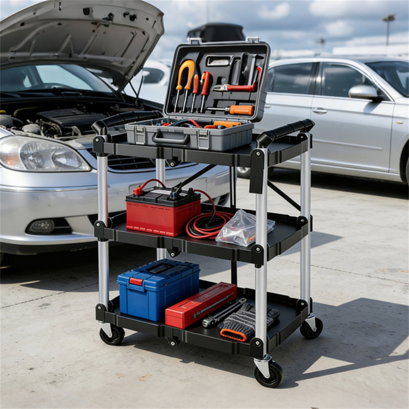 Chariot de service pliant et pliable