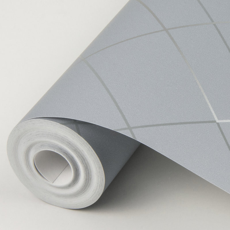 10.06m x 52.07cm Semi-Gloss Paste the Wall Wallpaper Roll, Pewter