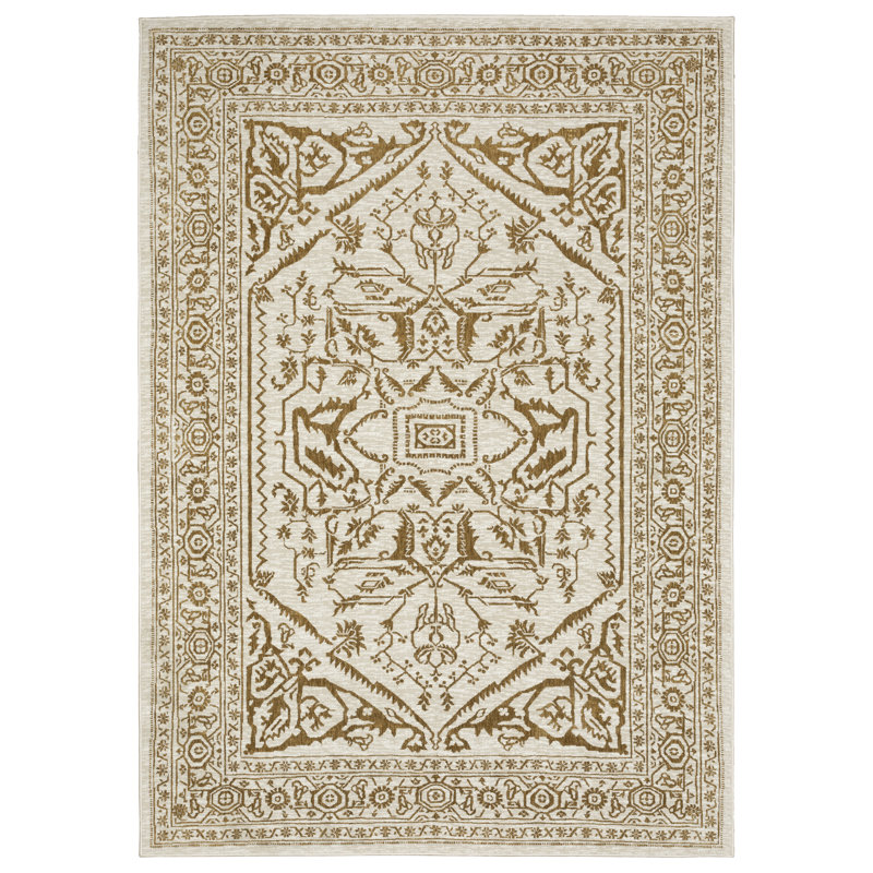 Reffett Oriental Indoor Rug, Rectangle 6'7" x 9'6"
