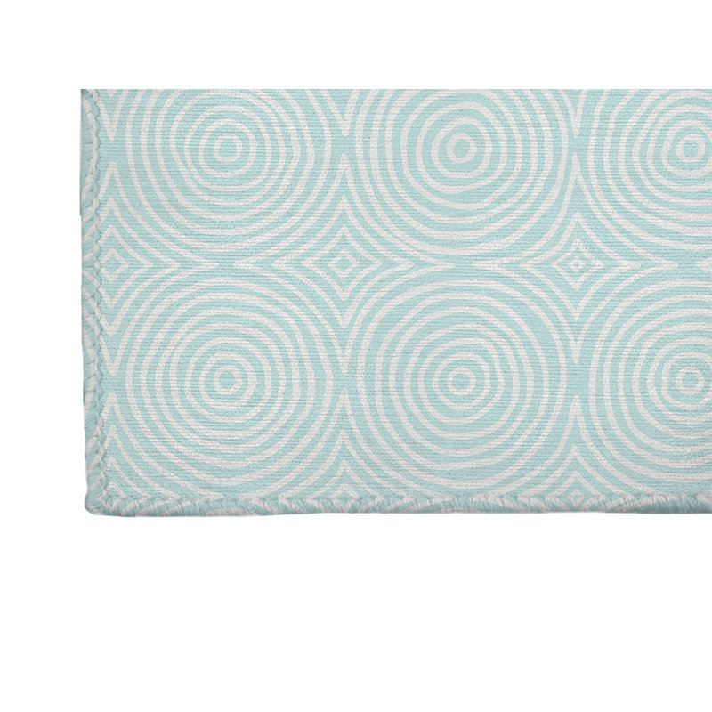 Tapis d'extérieur antidérapant Rolling Circles, Tapis de couloir 2 pi 6 po x 8 pi