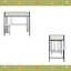 Lit mezzanine simple avec bureau et tablettes