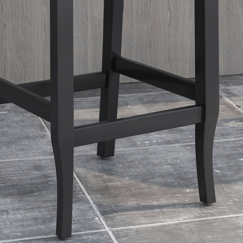 Tabourets à oreilles capitonnés en tissu, Tabouret de bar (siège d'une hauteur de 31 po), Sarcelle