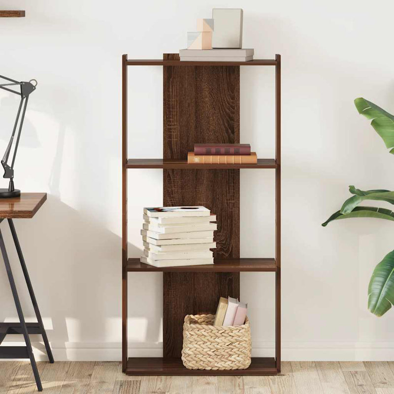 60cm W Bookcase, (3 Shelves) 120cmH x 60cmW x 30cmD, Smoked Oak