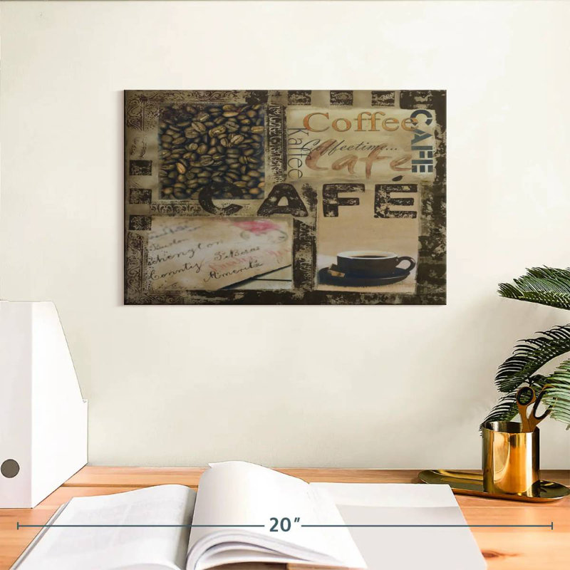 Yarlin Cafe Collage, 8" H x 12" W