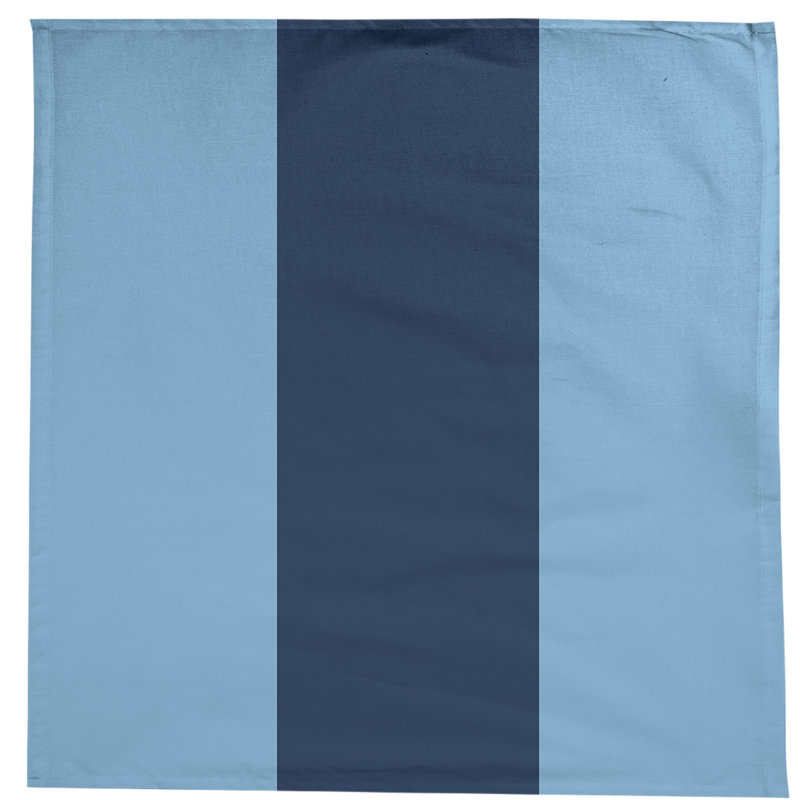 Nappe en mélange de coton rayé de Caroline du Nord, Bleu bébé / bleu marine / bleu bébé