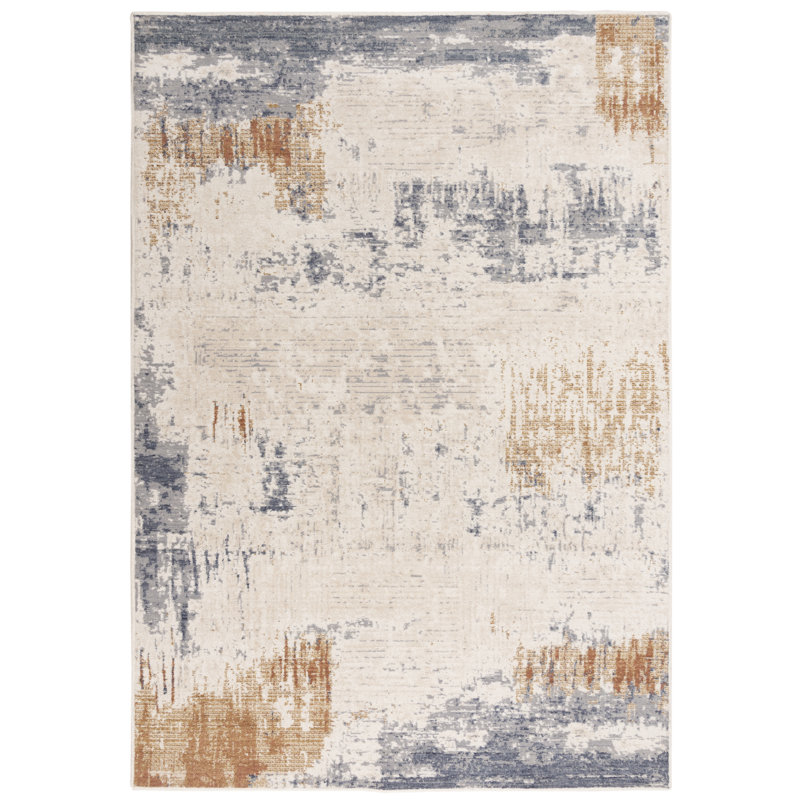 Pieros Wool Abstract Indoor Rug, Rectangle 3' x 5'