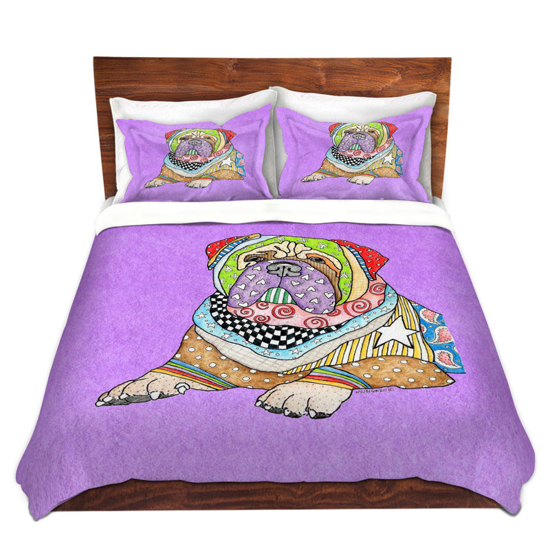  Ensemble de housse de couette Marley Ungaro Bull Mastiff Dog, 1 housse de couette grand + 2 taies standards