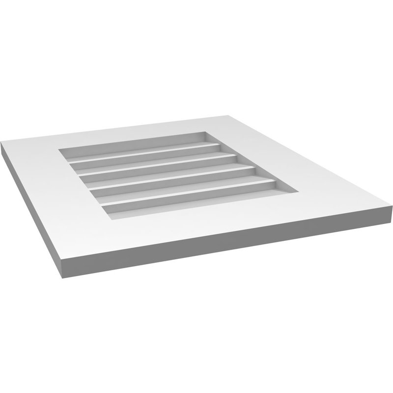 Vent à pignon rectangulaire en uréthane non-fonctionnel, H 20 po x l 18 po x P 1 po