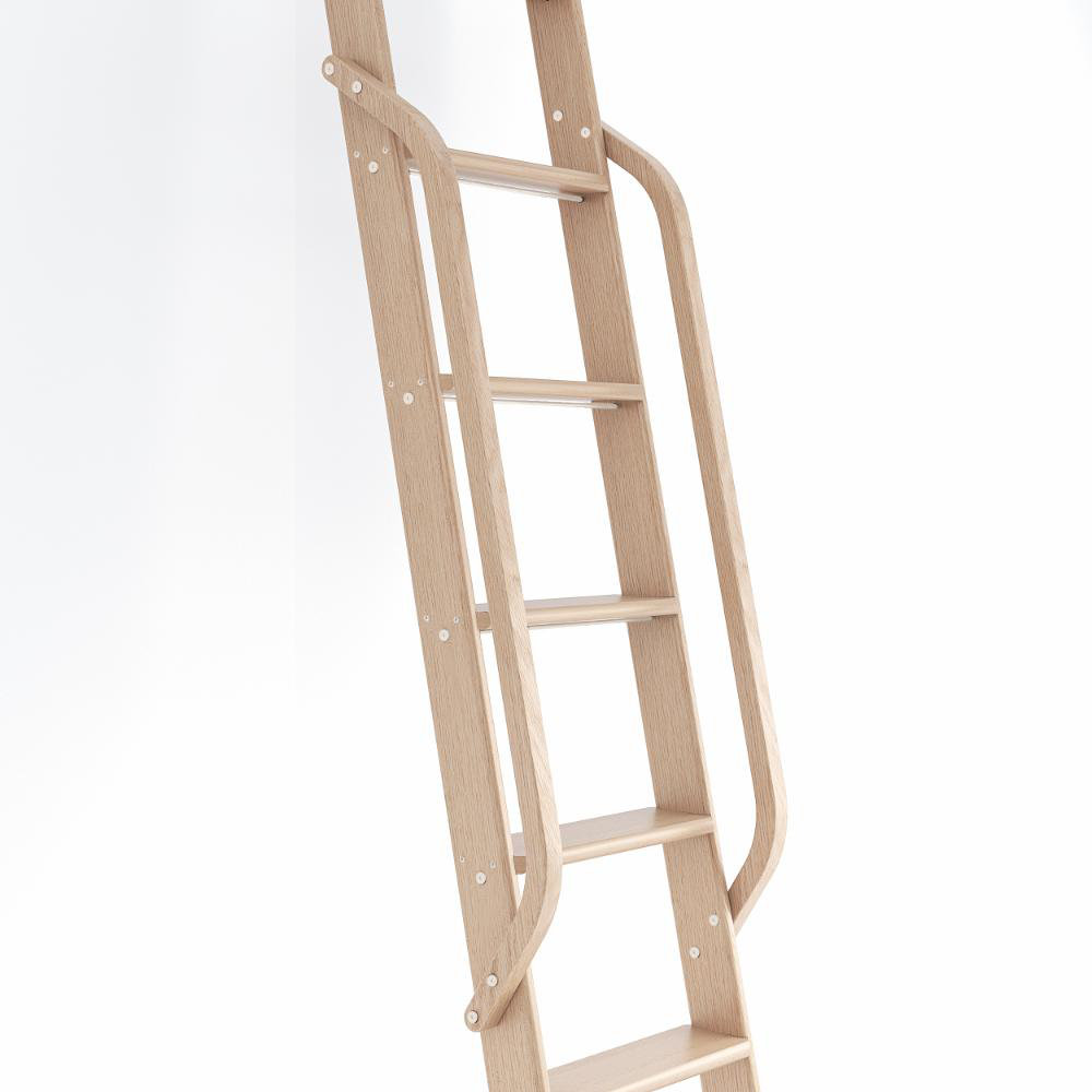 Quiet Glide Red Oak Wood Library Ladder Handrail (No Ladder) - Wayfair ...