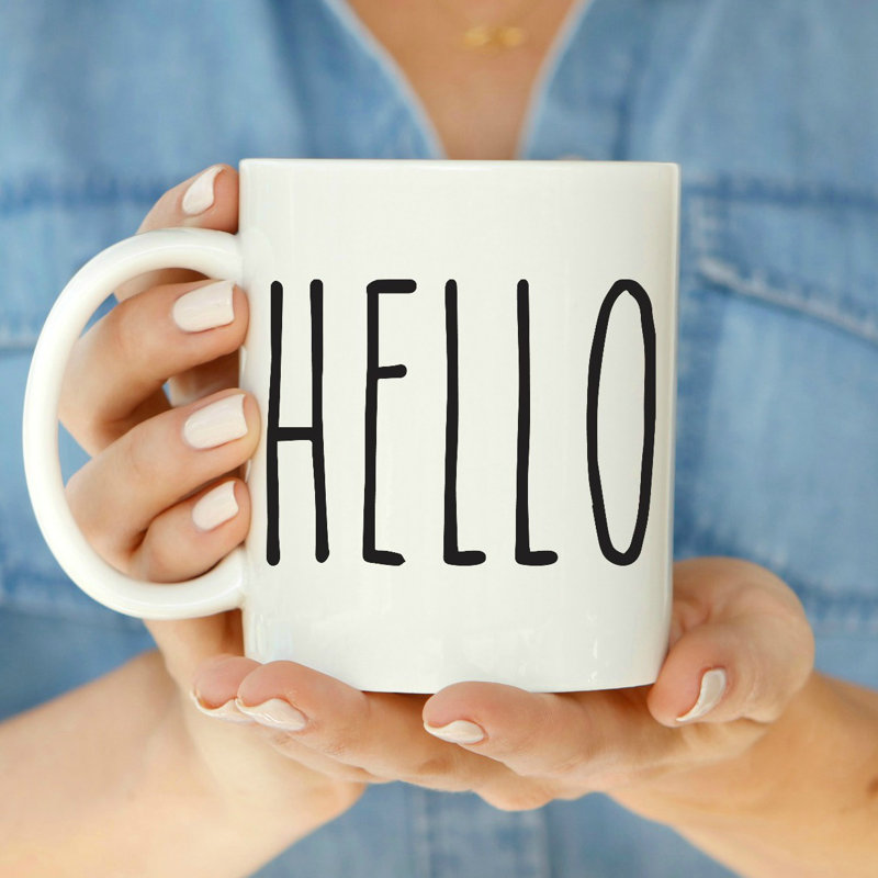 Grande tasse à café « hello »