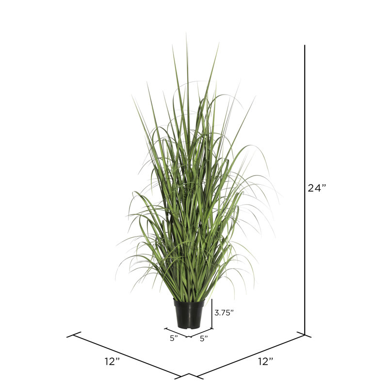 Artificial Green Potted Ryegrass, 24" H x 12" W x 12" D
