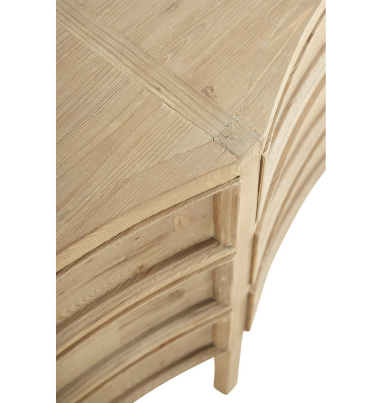 Natural Brown Double Dresser with Dovetail Drawers