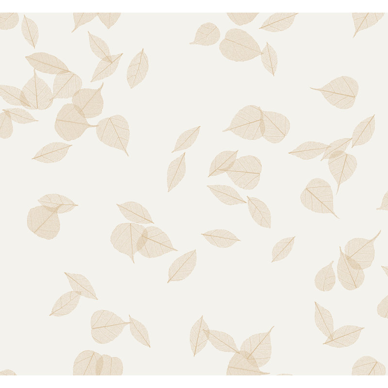 Papier peint feuilles de gula, Doré