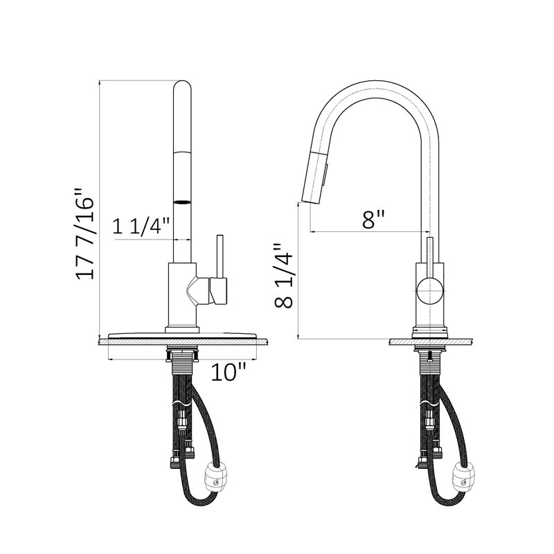 Robinet de cuisine Banille Faucets, Nickel brossé