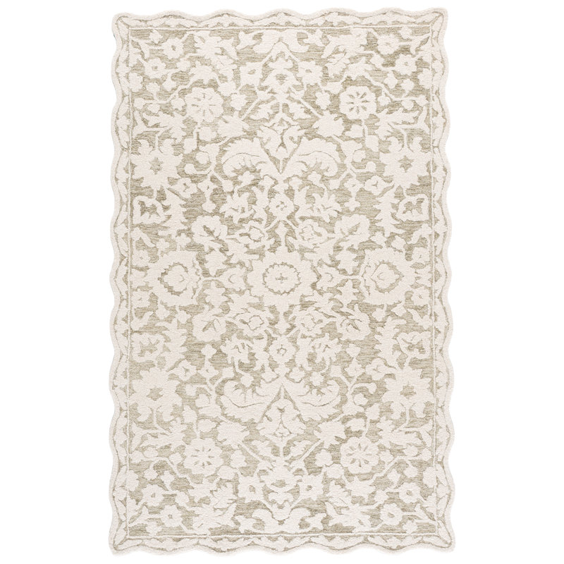 Martha Stewart 4980 Hand Tufted 80% Wool; 20% Cotton Oriental Rug, 6' X 6' Square