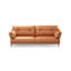 Causeuse coussin orange en cuir véritable-1612224832