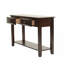 Console classique moderne en bois avec plateau en placage, tiroirs et tablette pour le rangement et l'élégance du salon