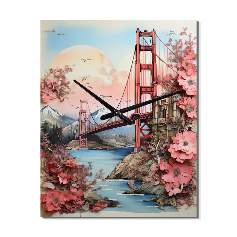 Horloge murale Golden Gate San Francisco, Très grand