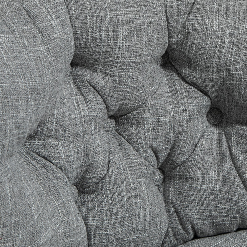 Chaise de bureau sans accoudoirs avec siège rembourré épais, Gris