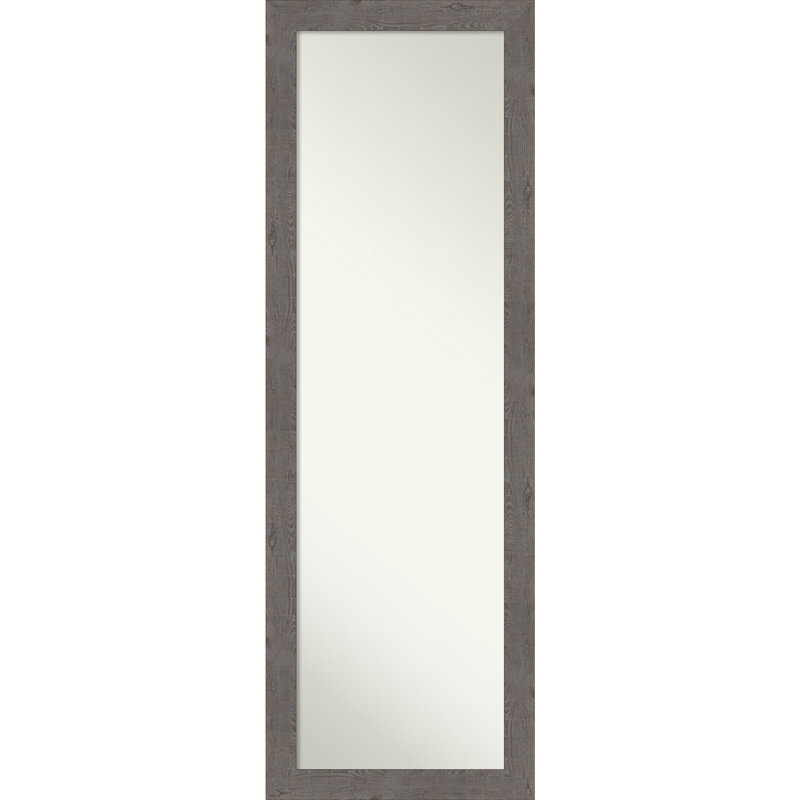 Barossa Flat Mirror, Rustic Plank Gray Narrow