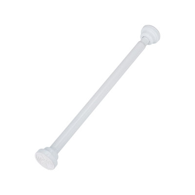 Natural Stainless Steel Adjustable 45cm to Bay Window Single Curtain Rod