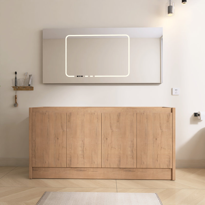 60" Double Freestanding Bathroom Vanity Base Only
