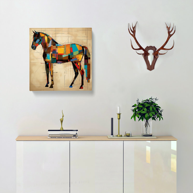 Horse Constructivism No.5 - Wrapped Canvas