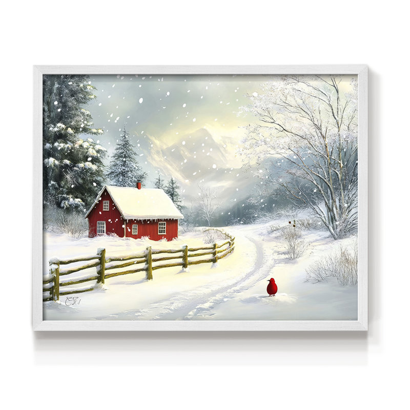 «Chirstmas Art» - DCCLV - Reproduction encadrée - Restickable, H 8 po x l 10 po, Blanc