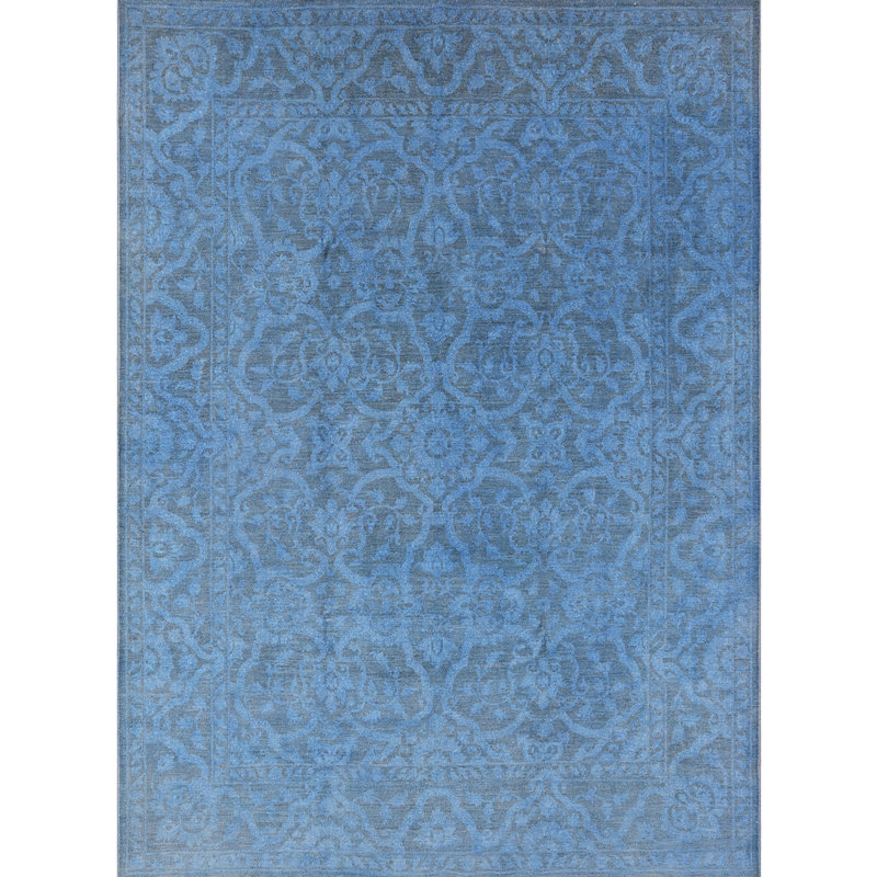 Tapis oriental bleu / gris, Rectangle 5 pi x 8 pi