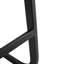 2 tabourets de hauteur de comptoir noirs Pu avec repose-pieds ergonomique et poignée pratique. Facile à nettoyer, ensemble de 2 chaises pour une utilisation intense, plusieurs espaces multifonctionnels, confortable